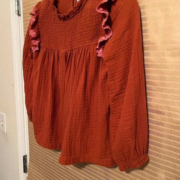 CAT & JACK~VINTAGE BLOUSE~100% COTTON~LG 10/12 - Picture 3 of 8